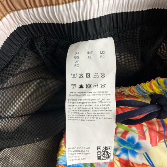 BOSS Hugo Piranha Swim Short Bright Orange Tropical Size XL Beach Swim Summer - Picture 11 of 15